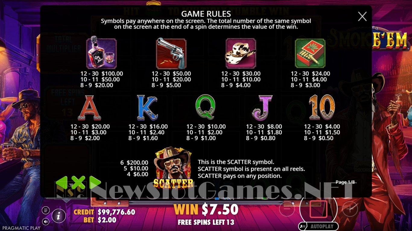 SmokeEm Slot Slot Image in Demo - pic. 7