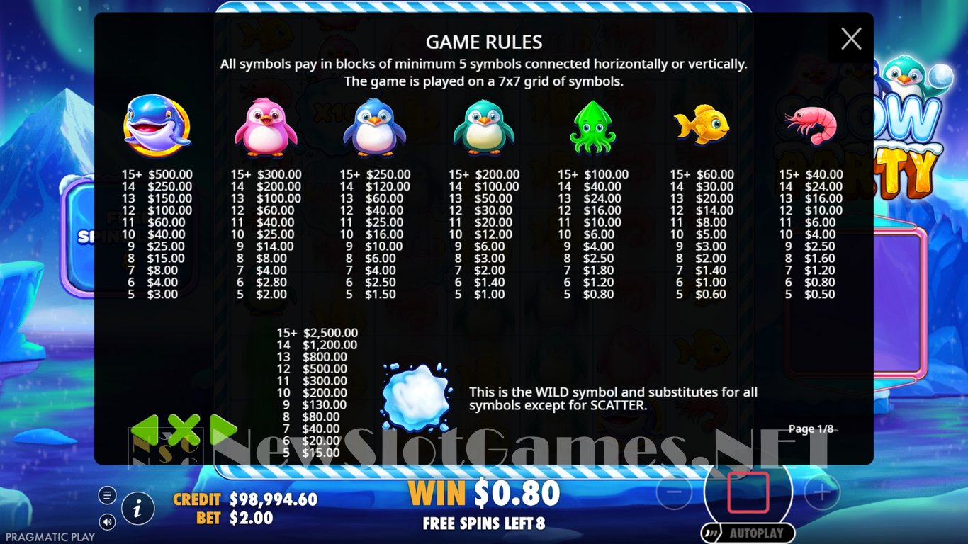 Snow Party Slot Slot Image in Demo - pic. 7