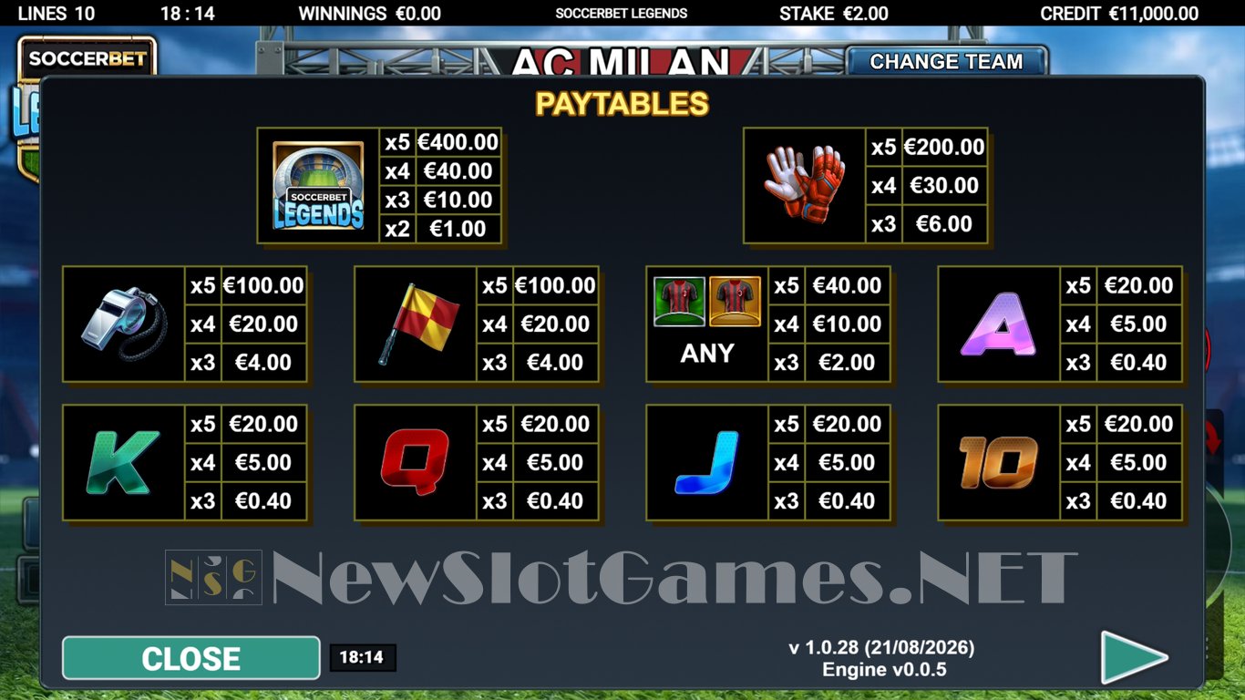 SoccerBet Legends Slot Slot Image in Demo - pic. 3