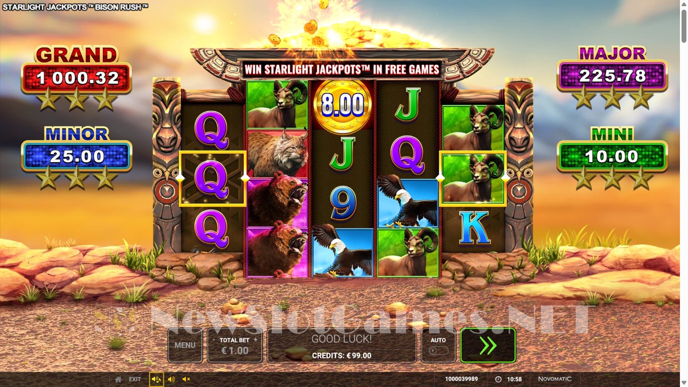 Starlight Jackpots Bison Rush Slot Demo Image
