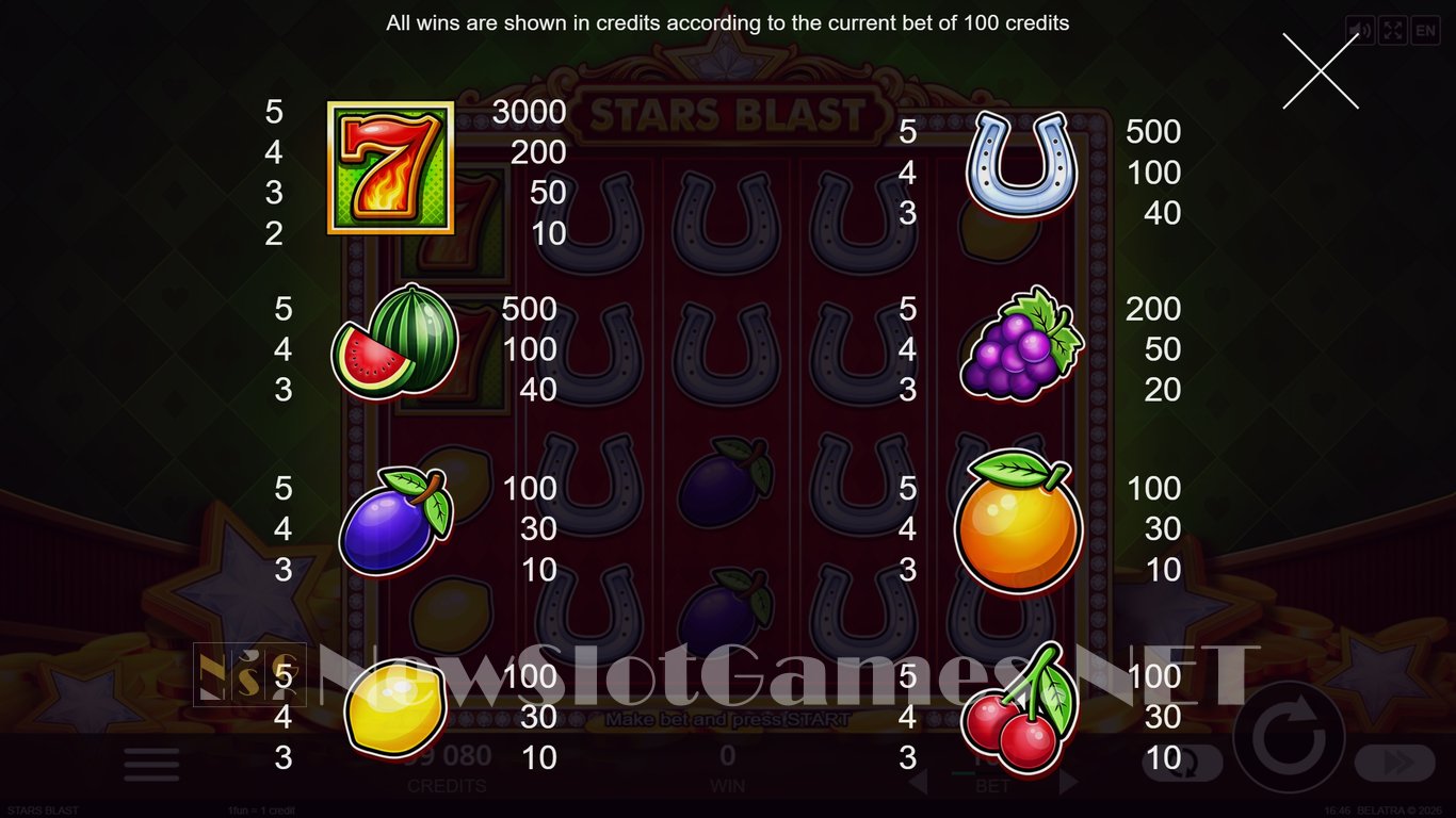 Stars Blast Slot Slot Image in Demo - pic. 4