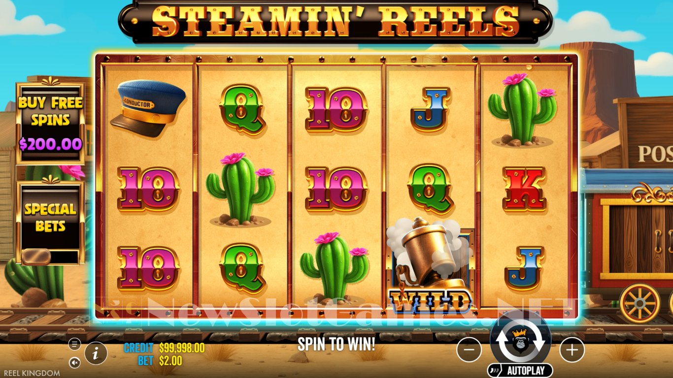 Steamin Reels Slot Demo Image