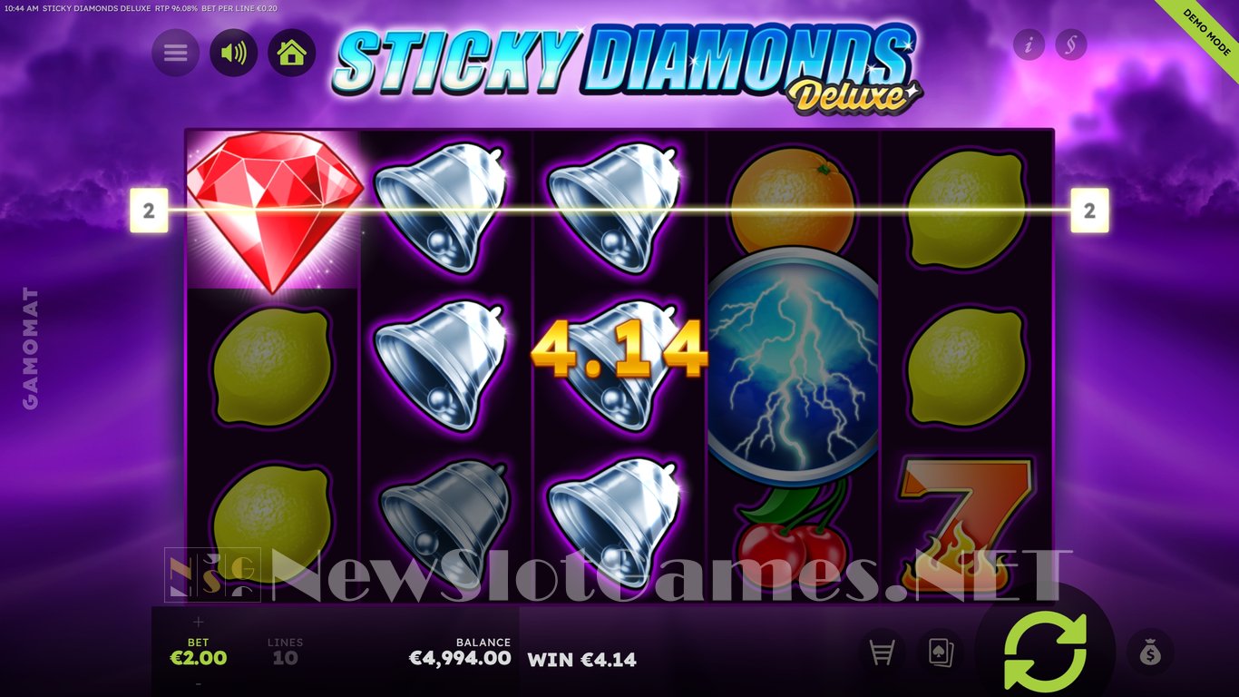Sticky Diamonds Deluxe Slot Slot Image in Demo - pic. 3