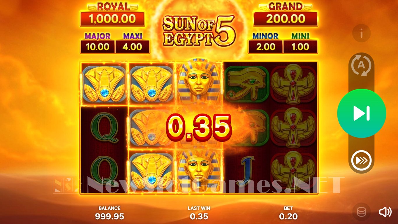 Sun of Egypt 5 Hold and Win Slot Demo Image