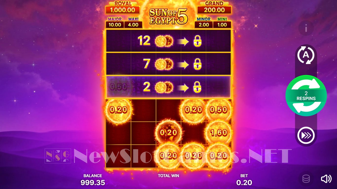 Sun of Egypt 5 Hold and Win Slot Slot Image in Demo - pic. 5