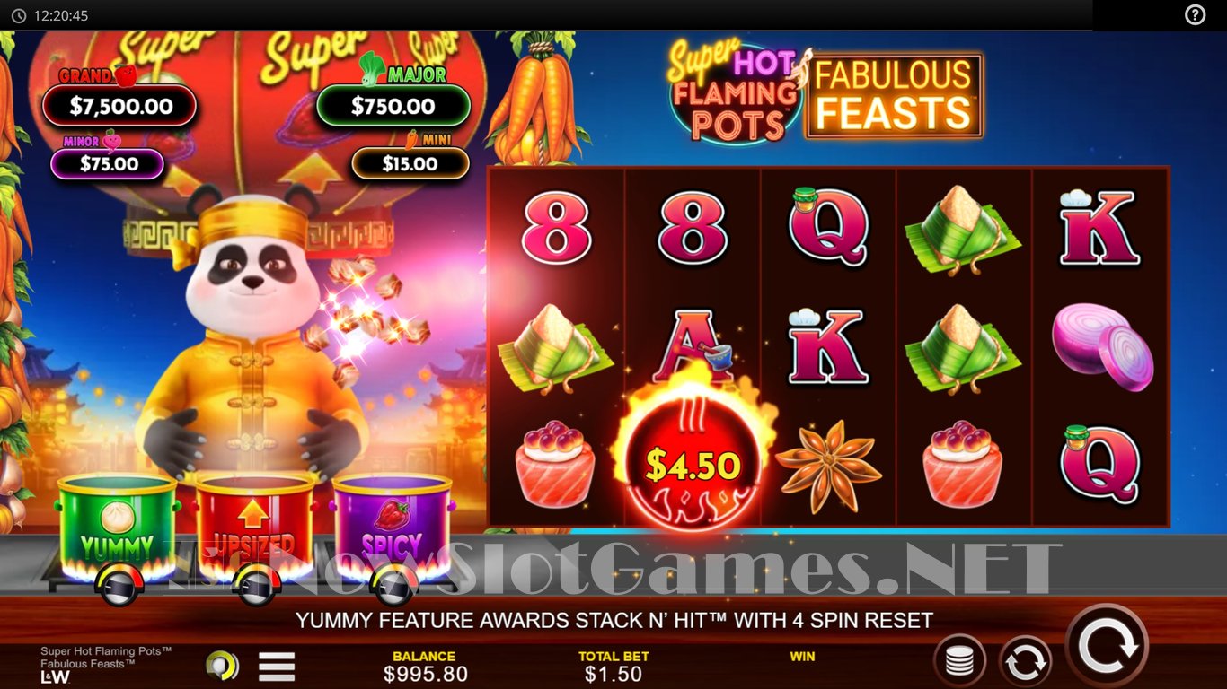 Super Hot Flaming Pots Fabulous Feasts Slot Slot Image in Demo - pic. 3
