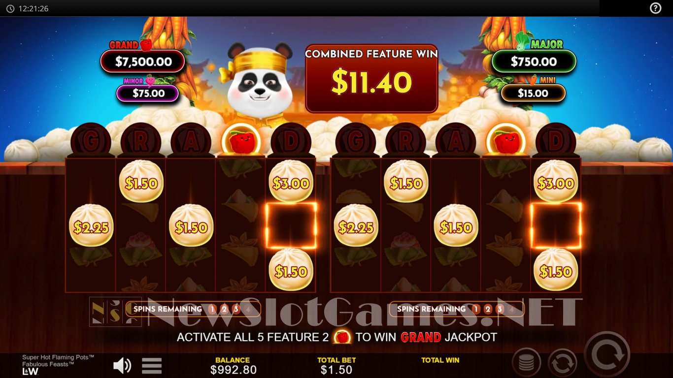 Super Hot Flaming Pots Fabulous Feasts Slot Slot Image in Demo - pic. 5