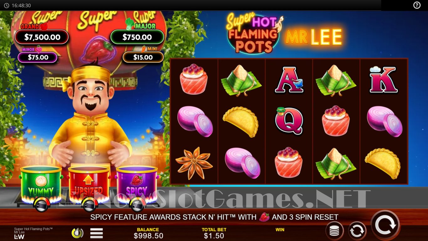 Super Hot Flaming Pots Mr Lee Slot Demo Image