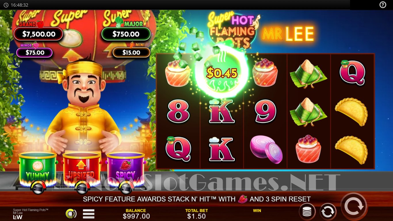 Super Hot Flaming Pots Mr Lee Slot Slot Image in Demo - pic. 2