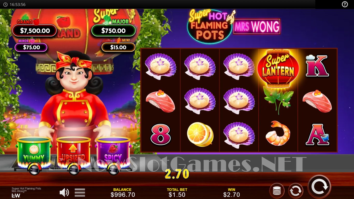 Super Hot Flaming Pots Mrs Wong Slot Slot Image in Demo - pic. 3