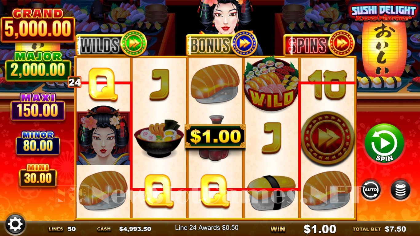 Sushi Delight Rapid Feature Slot Demo Image