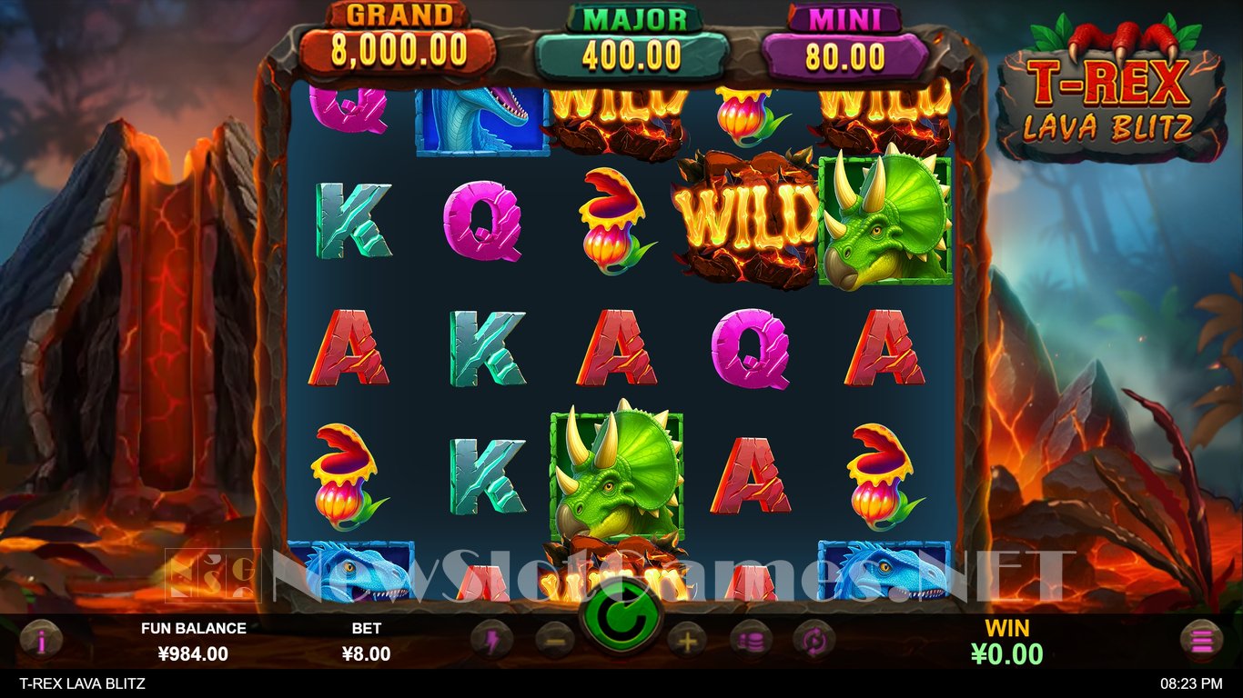T-Rex Lava Blitz Slot Demo Image