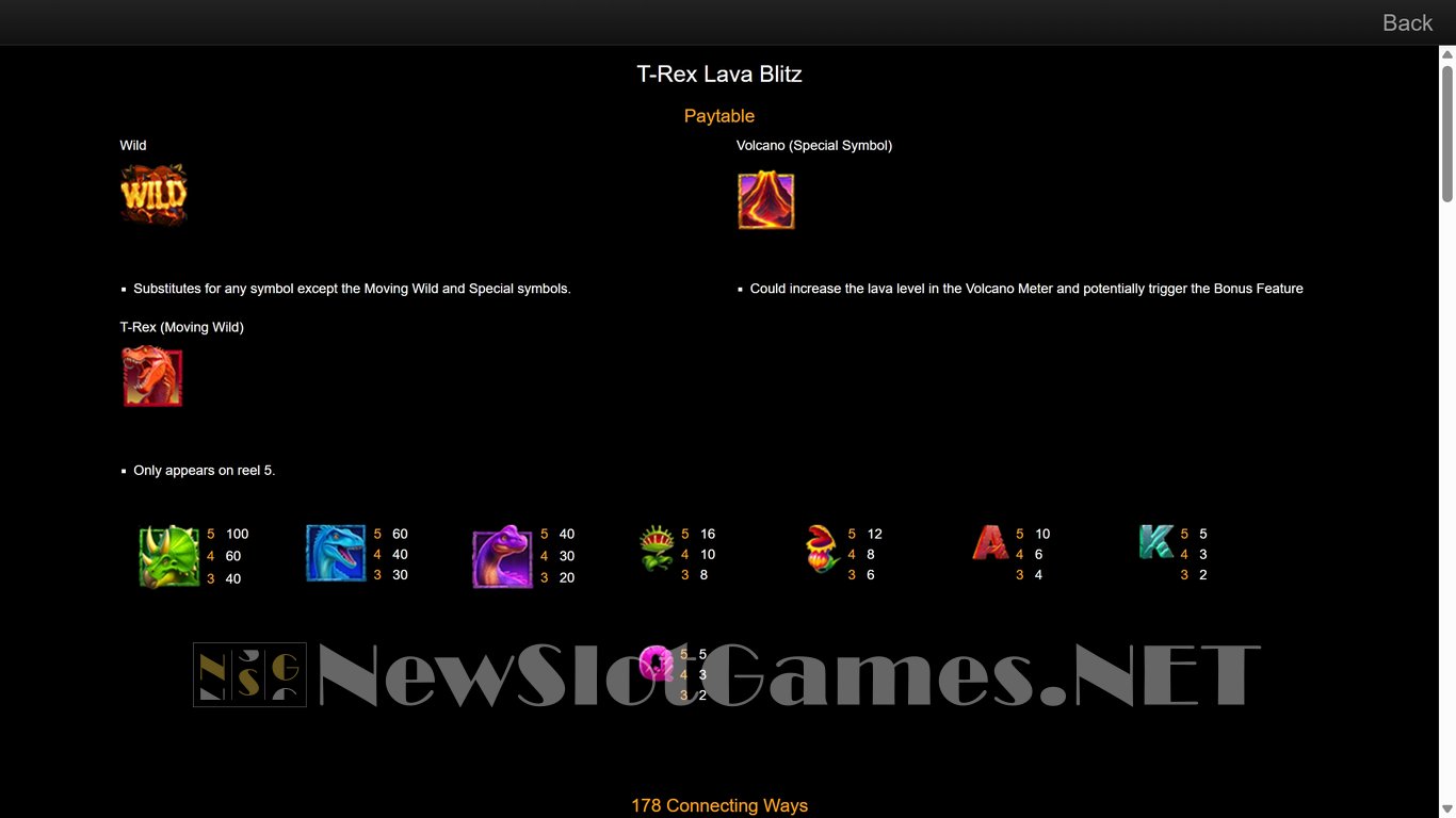 T-Rex Lava Blitz Slot Slot Image in Demo - pic. 4
