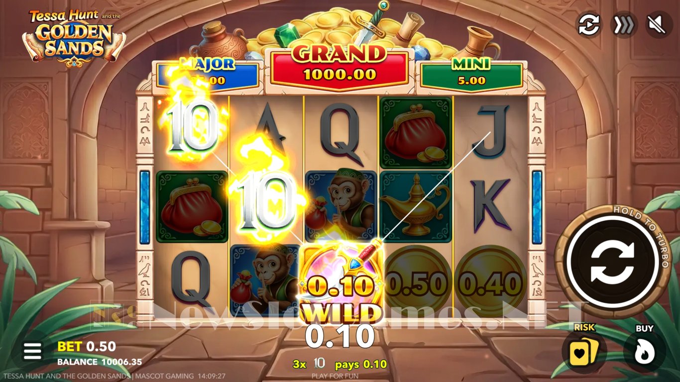 Tessa Hunt and the Golden Sands Slot Demo Image