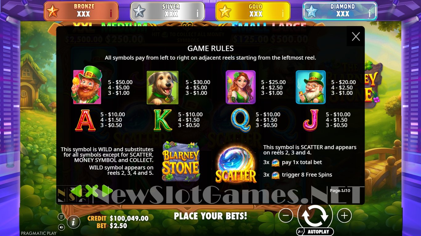 The Blarney Stone Jackpot Star Slot Slot Image in Demo - pic. 5