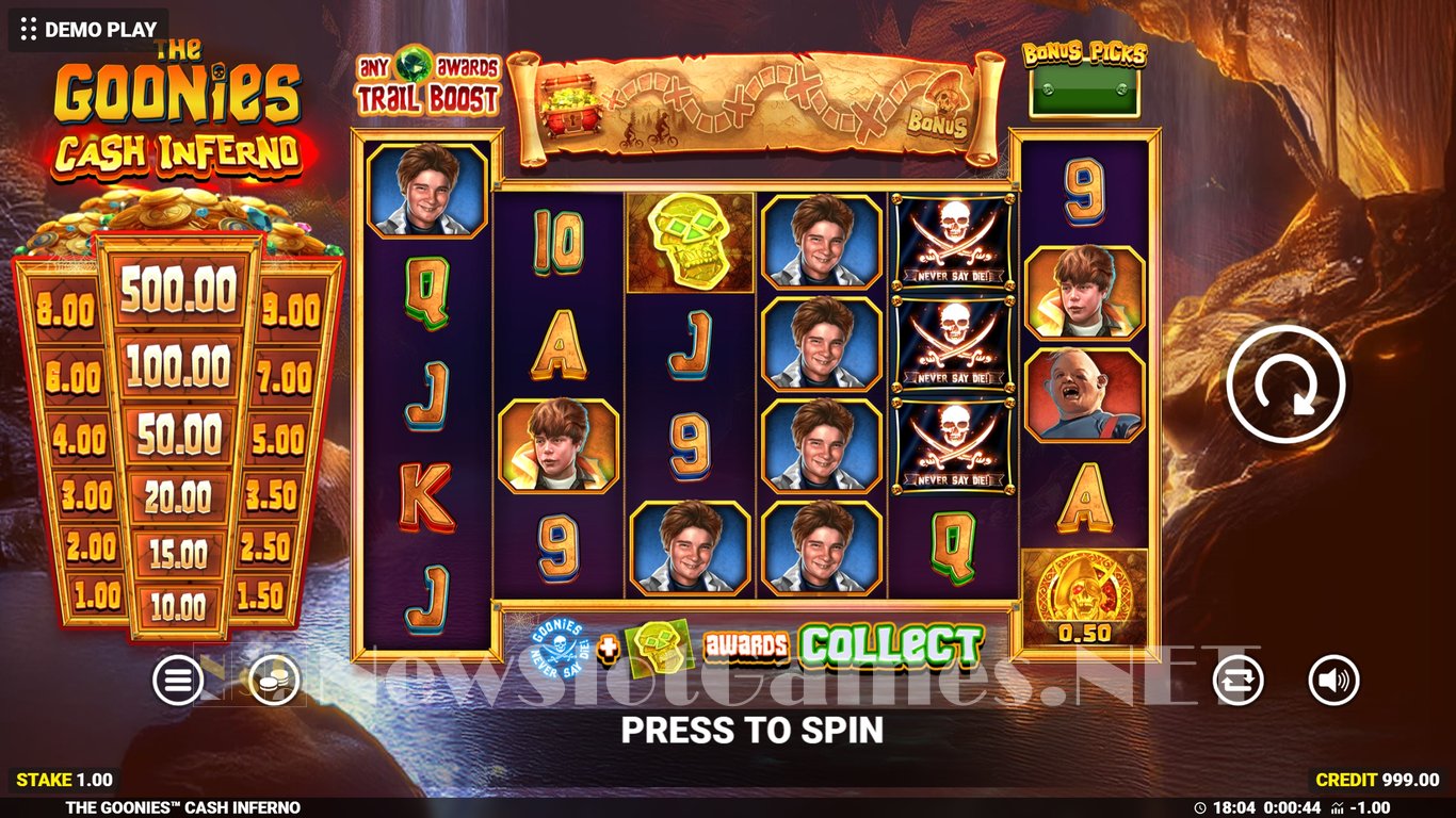 The Goonies Cash Inferno Slot Demo Image