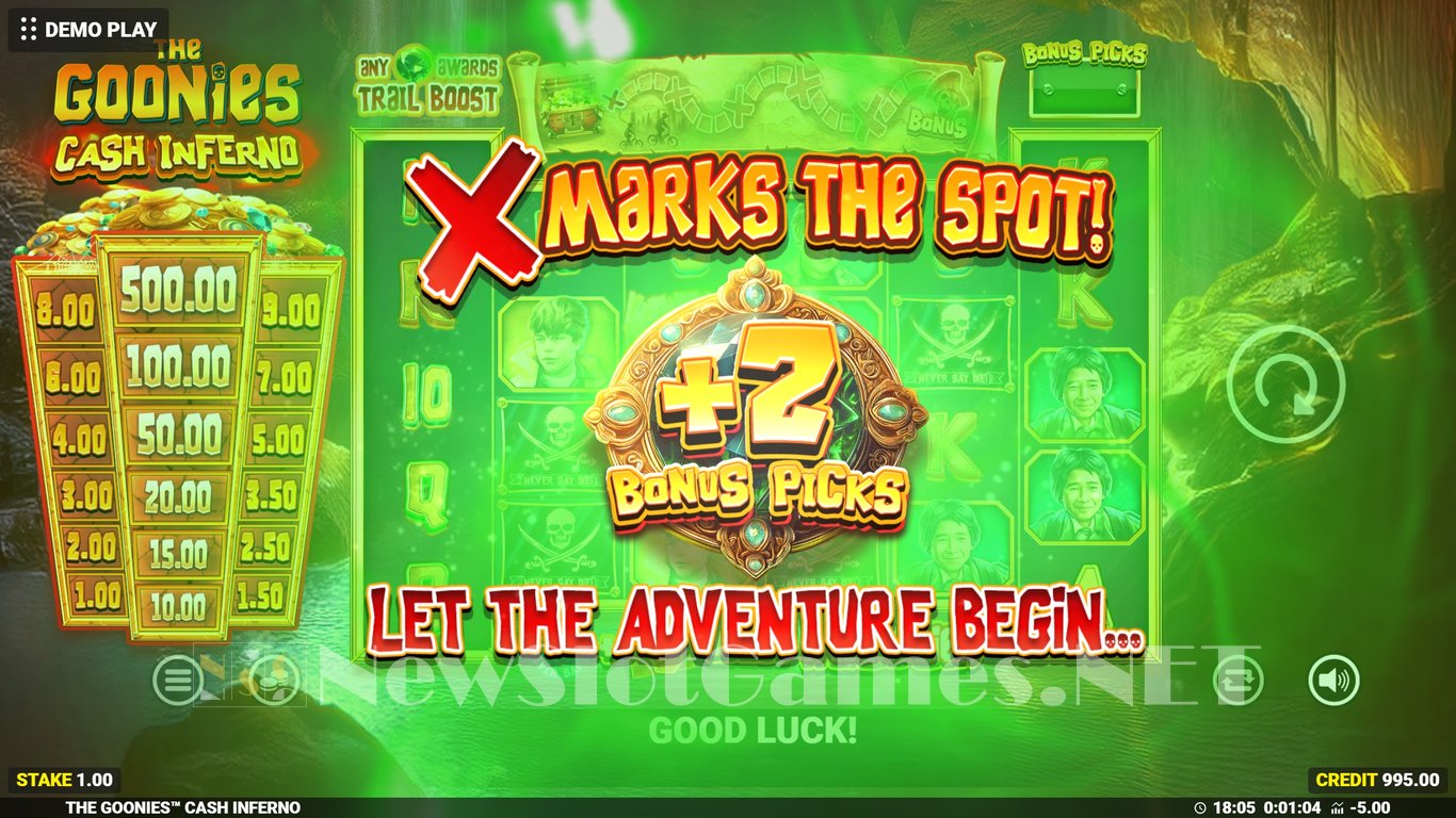 The Goonies Cash Inferno Slot Slot Image in Demo - pic. 4