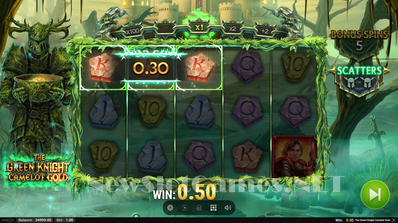 The Green Knight Camelot Gold Slot Demo Image