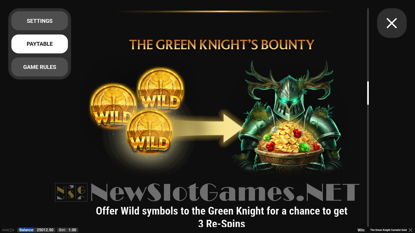 The Green Knight Camelot Gold Slot Slot Image in Demo - pic. 6