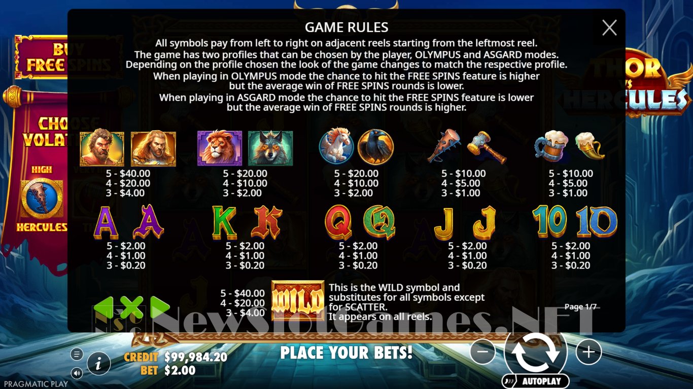 Thor vs Hercules Slot Slot Image in Demo - pic. 6