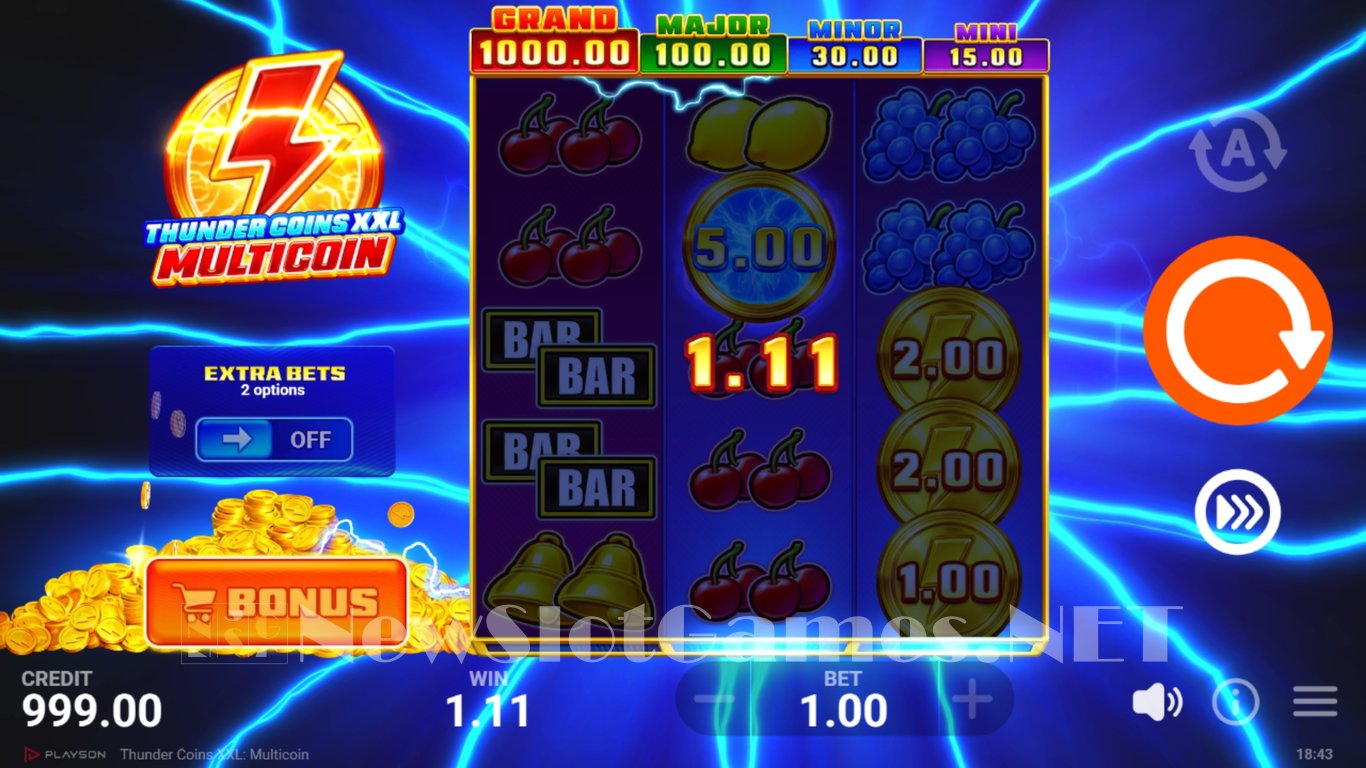 Thunder Coins XXL Multicoin Slot Demo Image