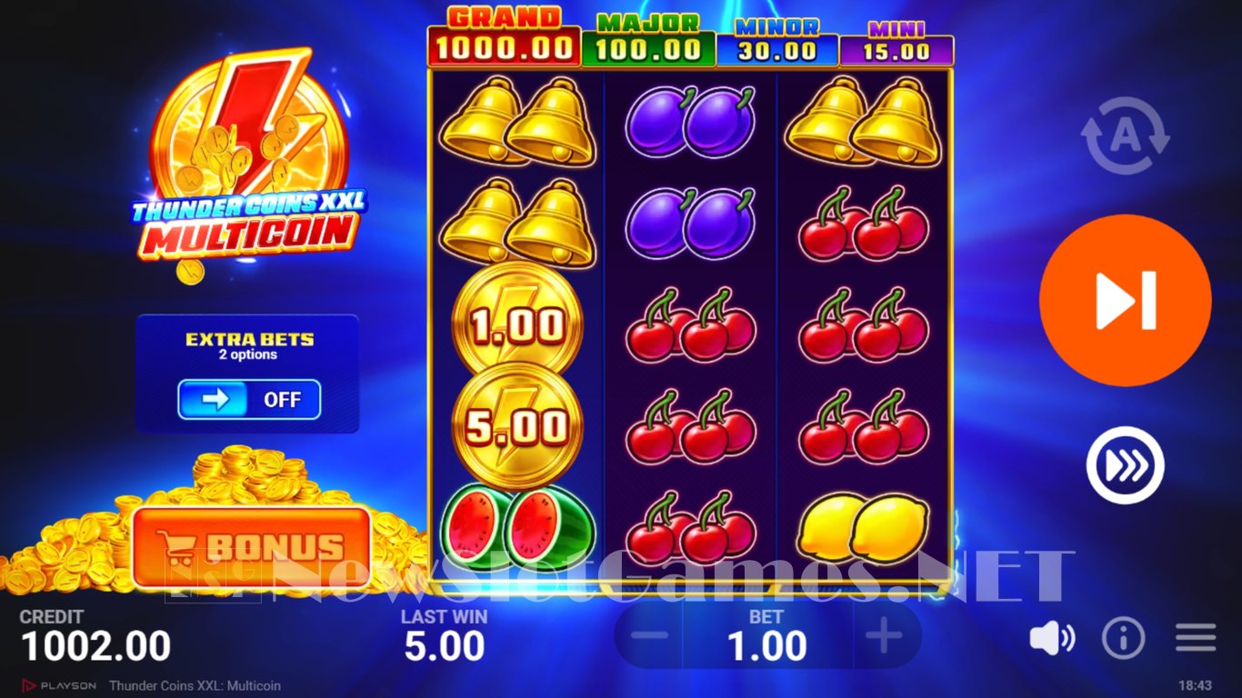 Thunder Coins XXL Multicoin Slot Slot Image in Demo - pic. 2