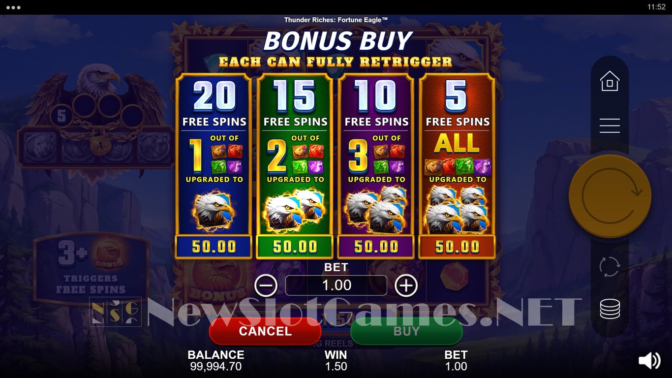 Thunder Riches Fortune Eagle Slot Slot Image in Demo - pic. 4