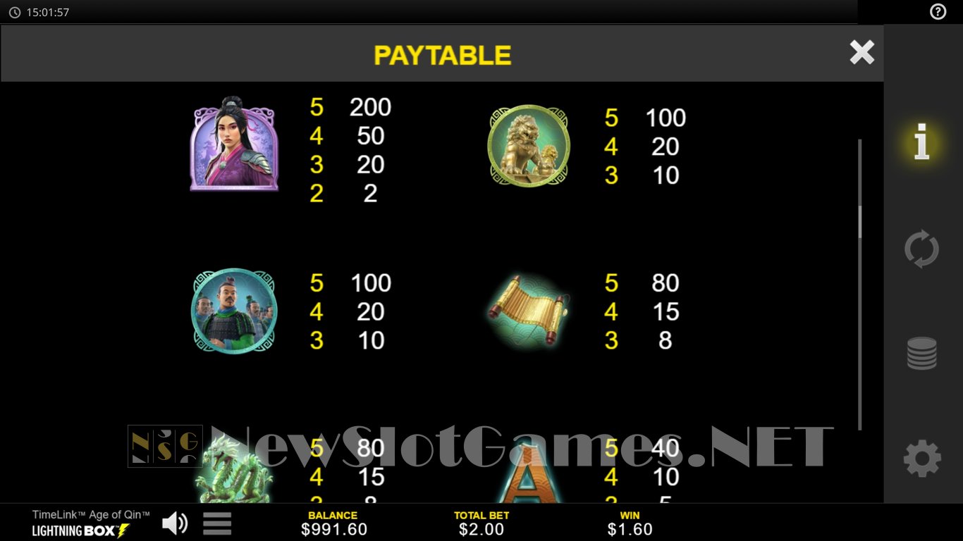 Timelink Age of Qin Slot Slot Image in Demo - pic. 6