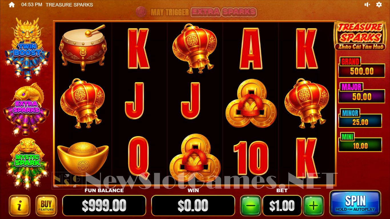 Treasure Sparks Slot Demo Image
