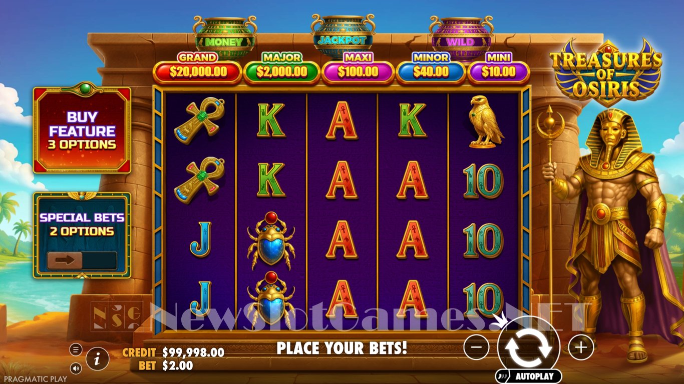 Treasures of Osiris Slot Demo Image