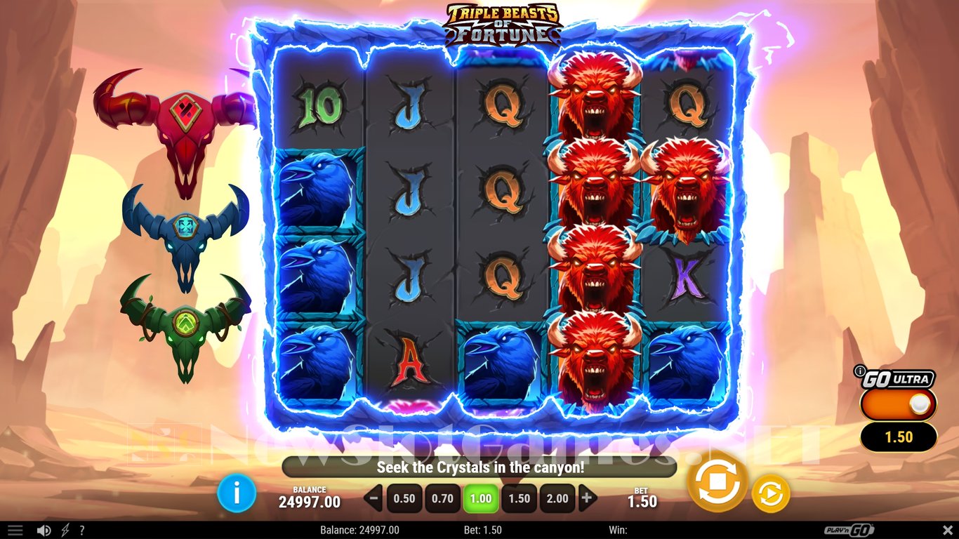 Triple Beasts of Fortune Slot Demo Image