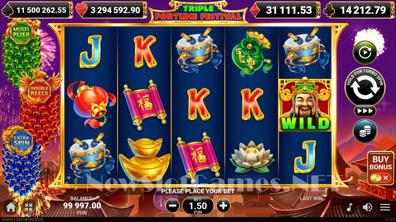 Triple Fortune Festival Slot Demo Image