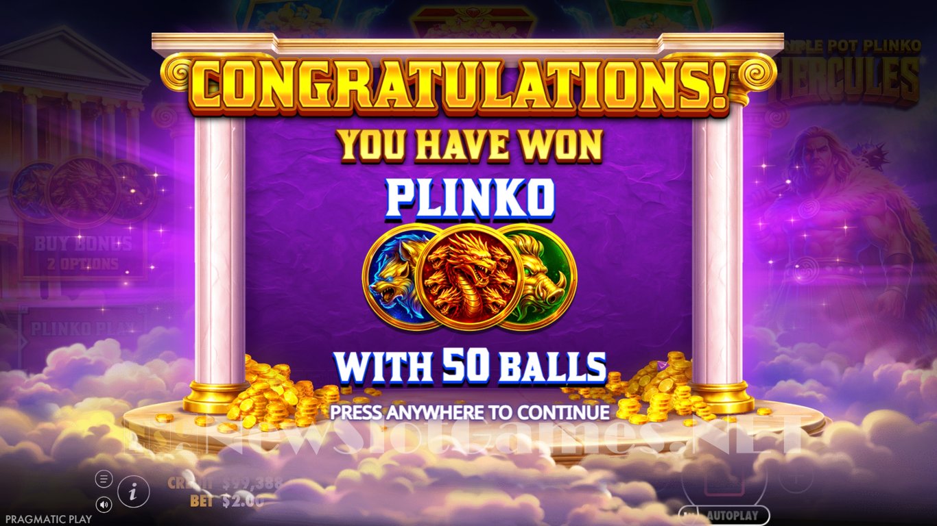 Triple Pot Plinko Hercules Game Slot Image in Demo - pic. 5