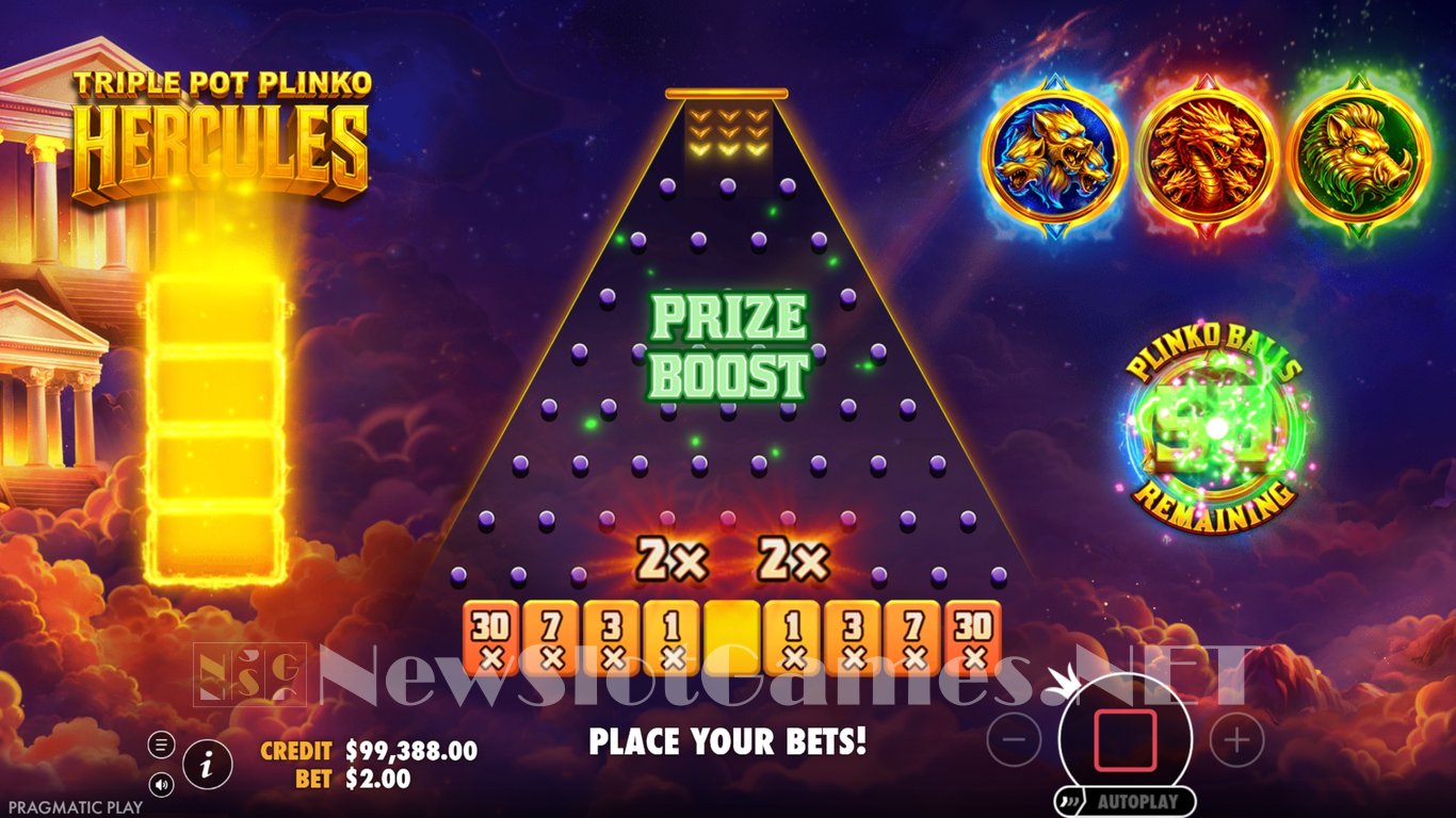 Triple Pot Plinko Hercules Game Slot Image in Demo - pic. 6
