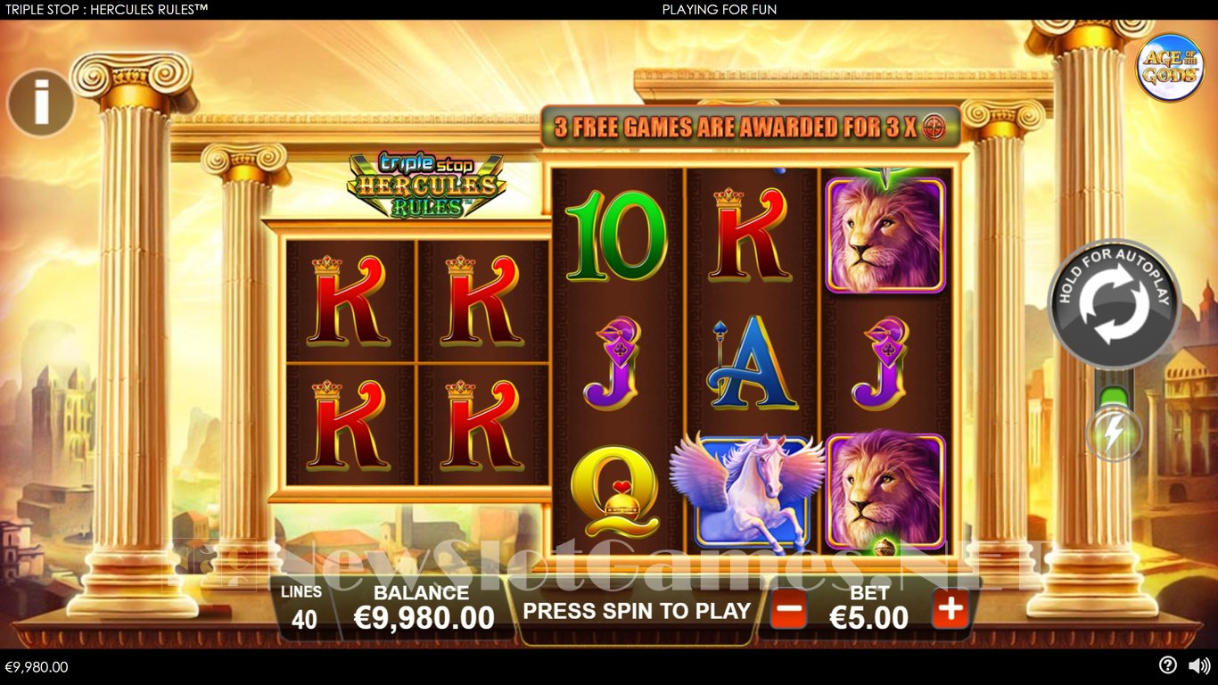 Triple Stop Hercules Rules Slot Slot Image in Demo - pic. 3