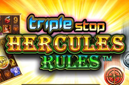 Triple Stop Hercules Rules Slot Logo
