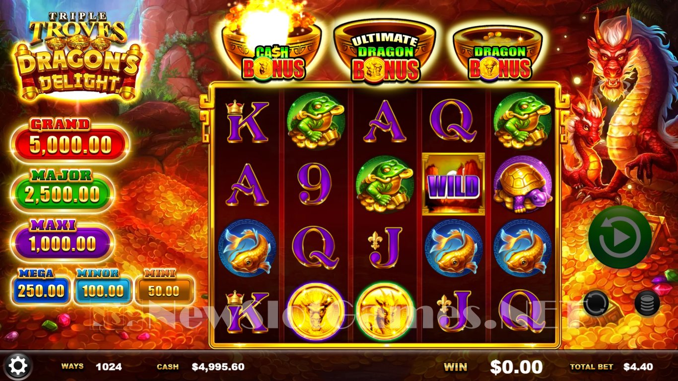 Triple Troves Dragons Delight Slot Demo Image