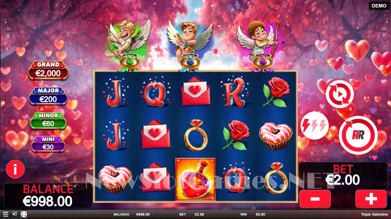 Triple Valentine Slot Demo Image