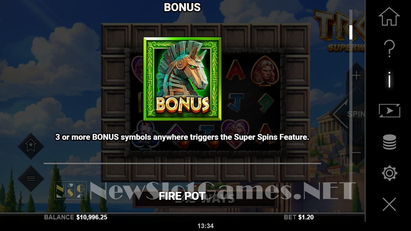 Troy SuperWays Slot Slot Image in Demo - pic. 6