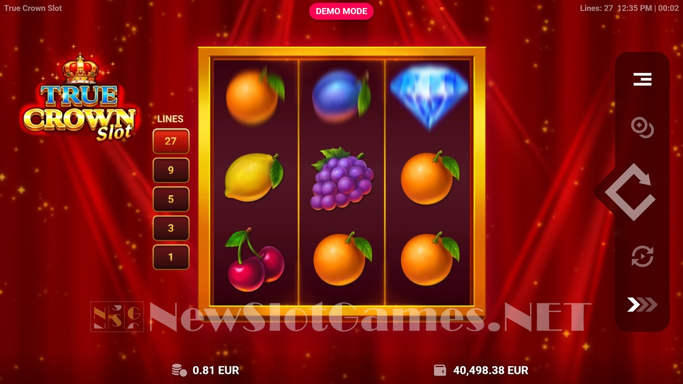 True Crown Slot Demo Image
