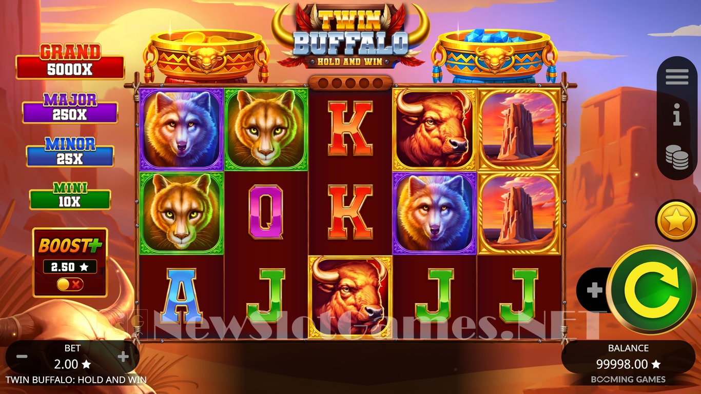 Twin Buffalo Hold and Win Slot Demo Image