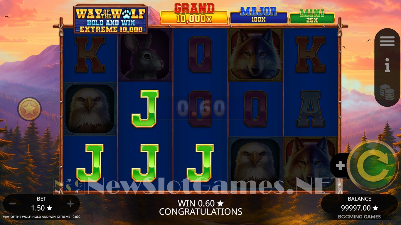 Way of the Wolf Hold and Win Extreme 10000 Slot Slot Image in Demo - pic. 3