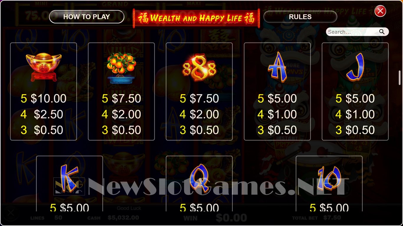 Wealth and Happy Life Slot Slot Image in Demo - pic. 5