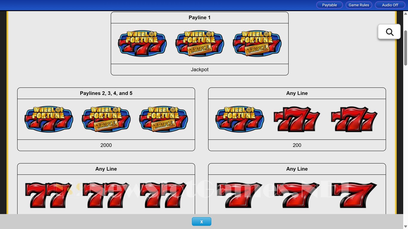 Wheel of Fortune Gold Spin Deluxe Triple Stars Slot Slot Image in Demo - pic. 5
