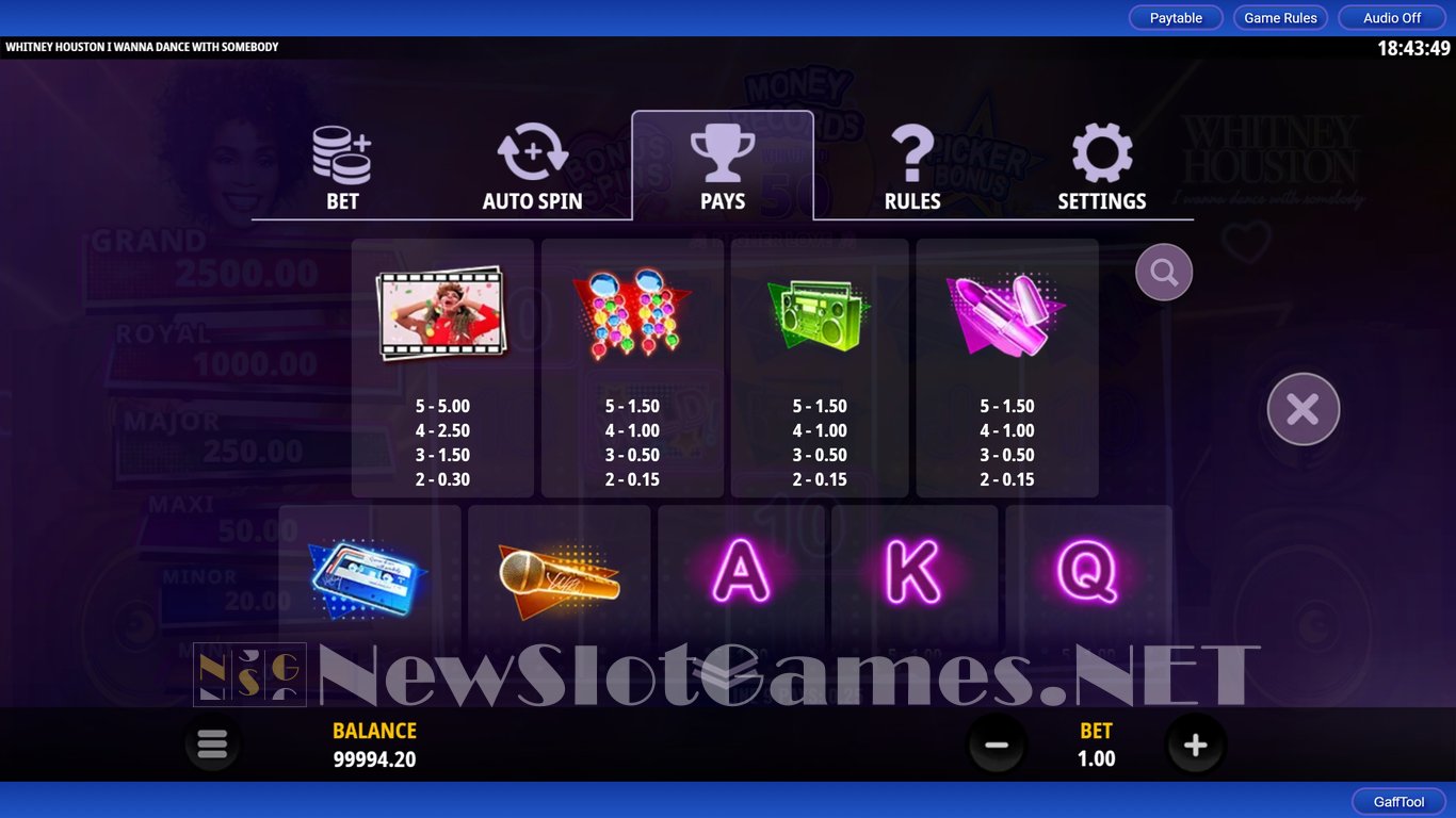 Whitney Houston I Wanna Dance with Somebody Slot Slot Image in Demo - pic. 5
