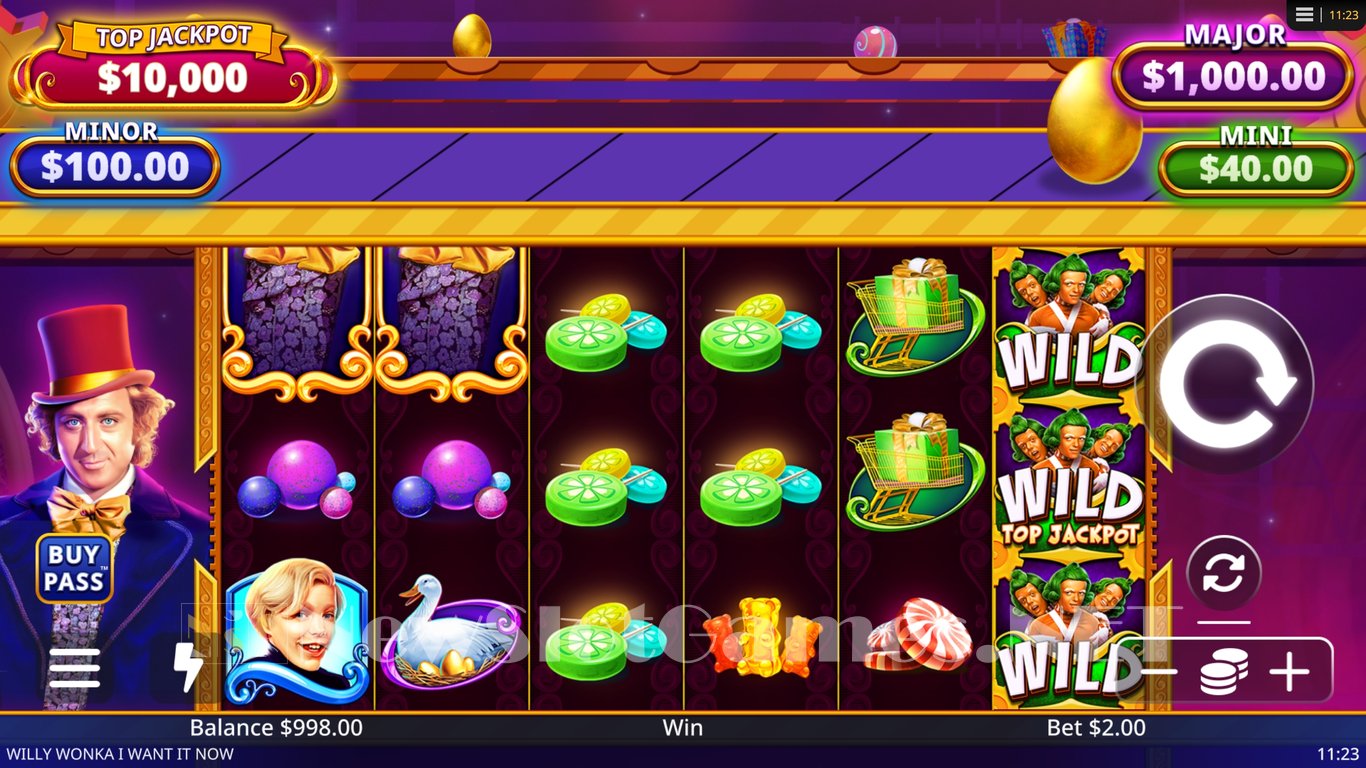 Willy Wonka I Want It Now Slot Demo Image