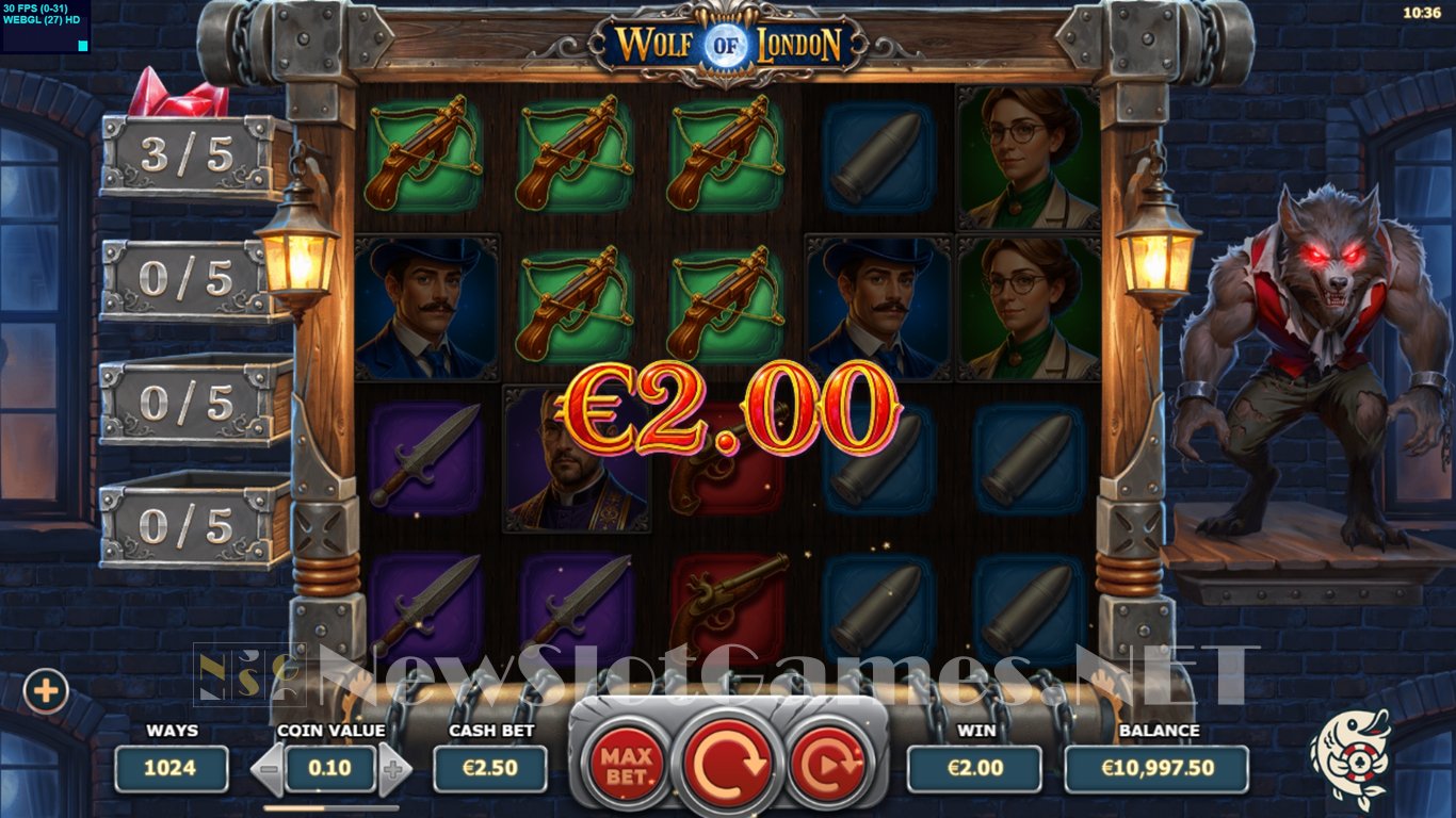 Wolf of London Slot Demo Image