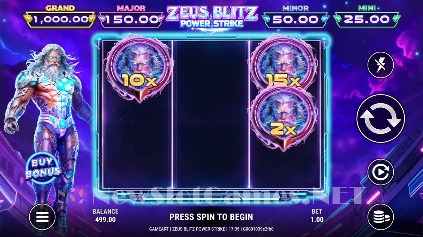 Zeus Blitz Power Strike Slot Demo Image