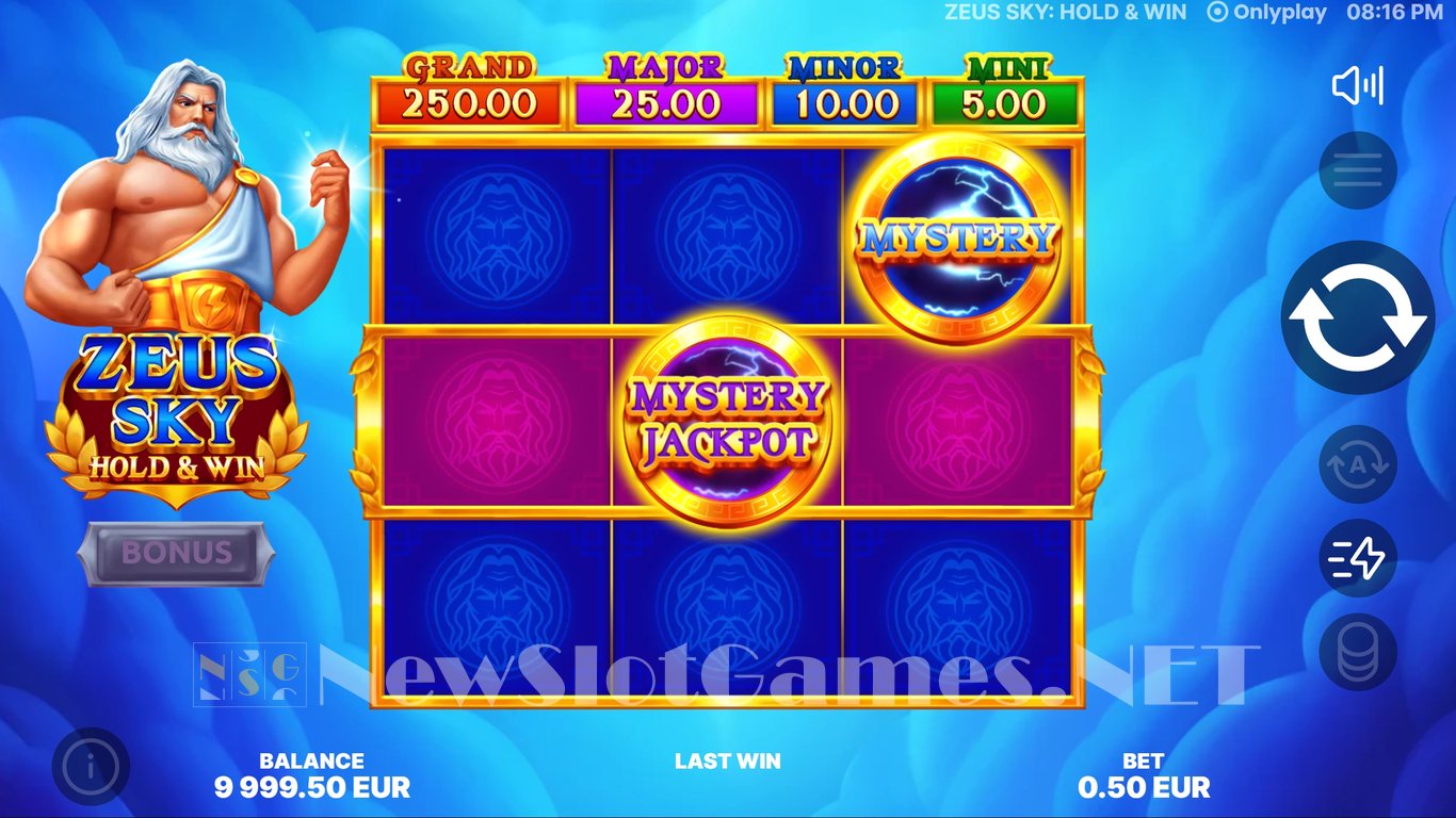 Zeus Sky Hold & Win Slot Demo Image