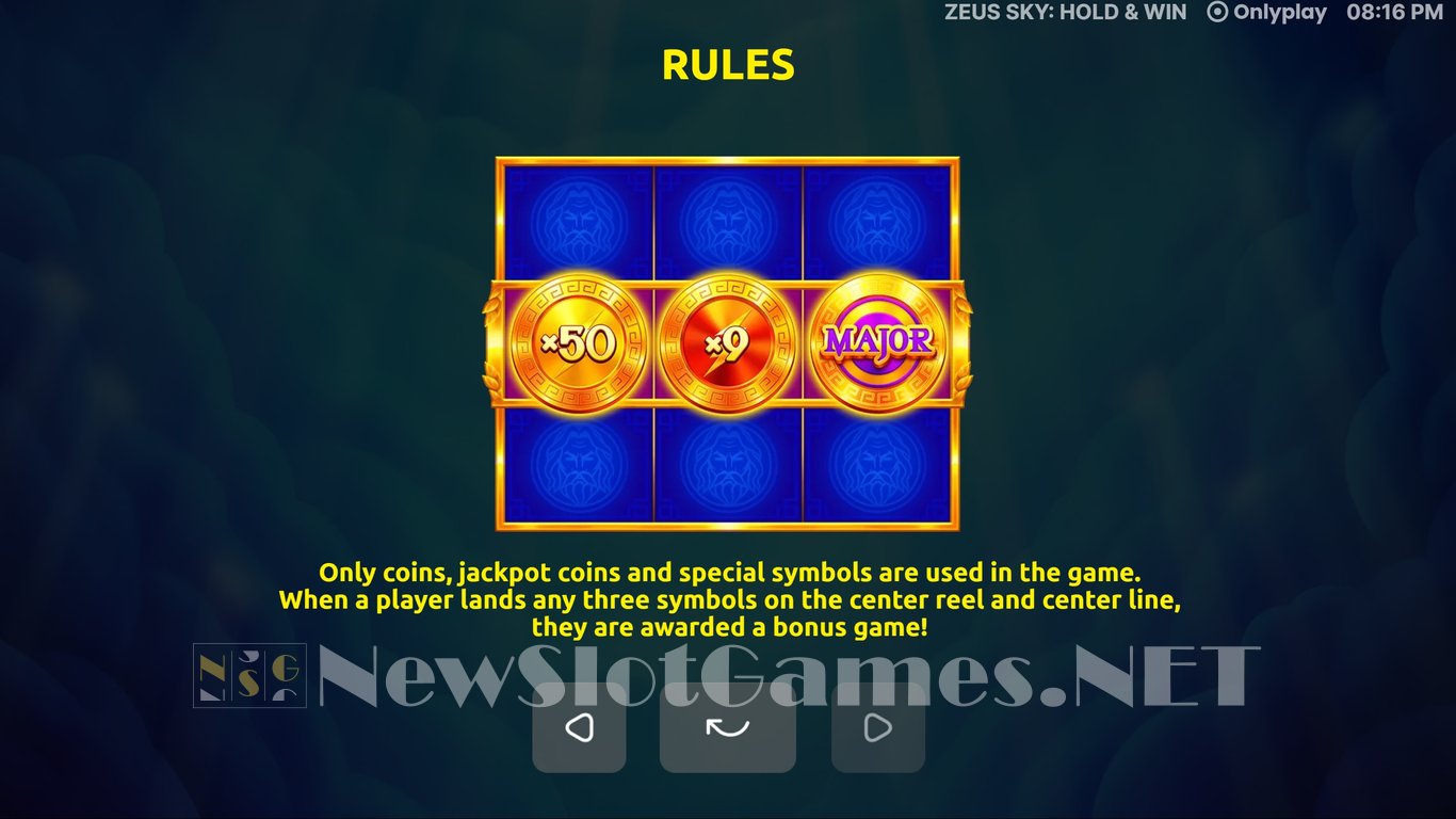Zeus Sky Hold & Win Slot Slot Image in Demo - pic. 3